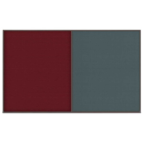 Triple Door Radius Corkboard, 96"x48", Hea, UV7016RC-SATIN-PEARL